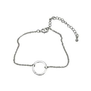 Silver Tone Circle Chain Bracelet